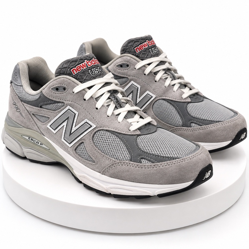 New Balance 990v3 Made in USA Grey Silver M990GL3 Mens Size 12 D Sneaker